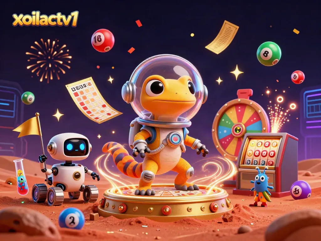 Xoilactv1 showcases a Martian gecko discovering a buried golden casino in an energetic gambling universe.