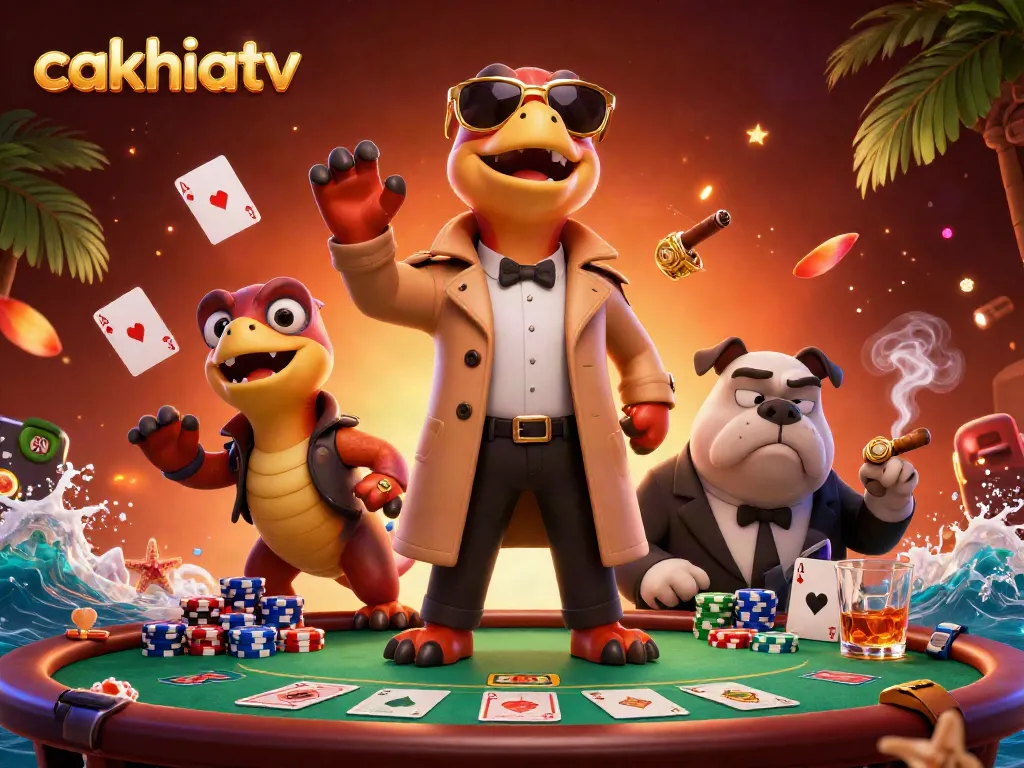 Cakhiatv captures three raptors in a trench coat trying to sneak into a VIP casino alongside a bouncer bulldog.