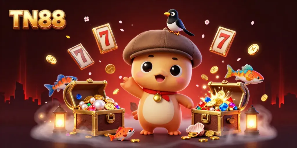 Join TN88 for an exciting slot adventure with underwater treasures and whimsical characters.