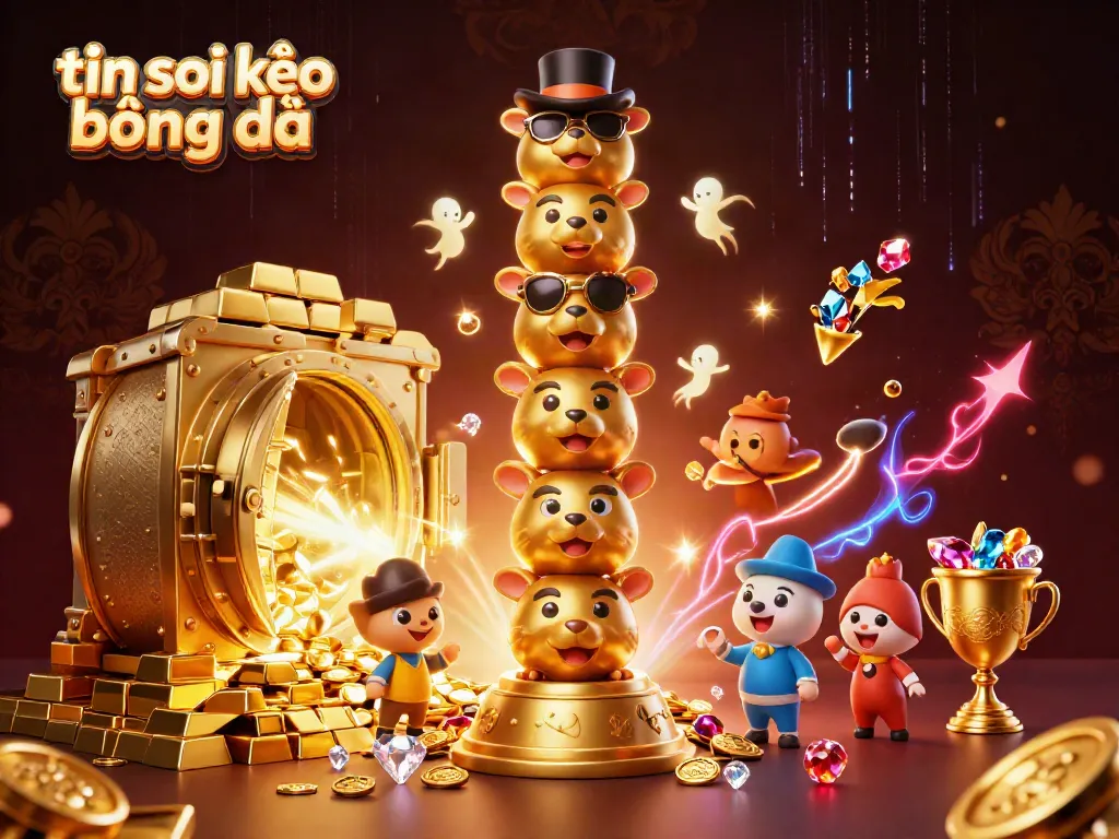 Experience sports betting excitement with tin soi kèo bóng đá showcasing a vibrant 3D illustration brimming with valuable treasures.