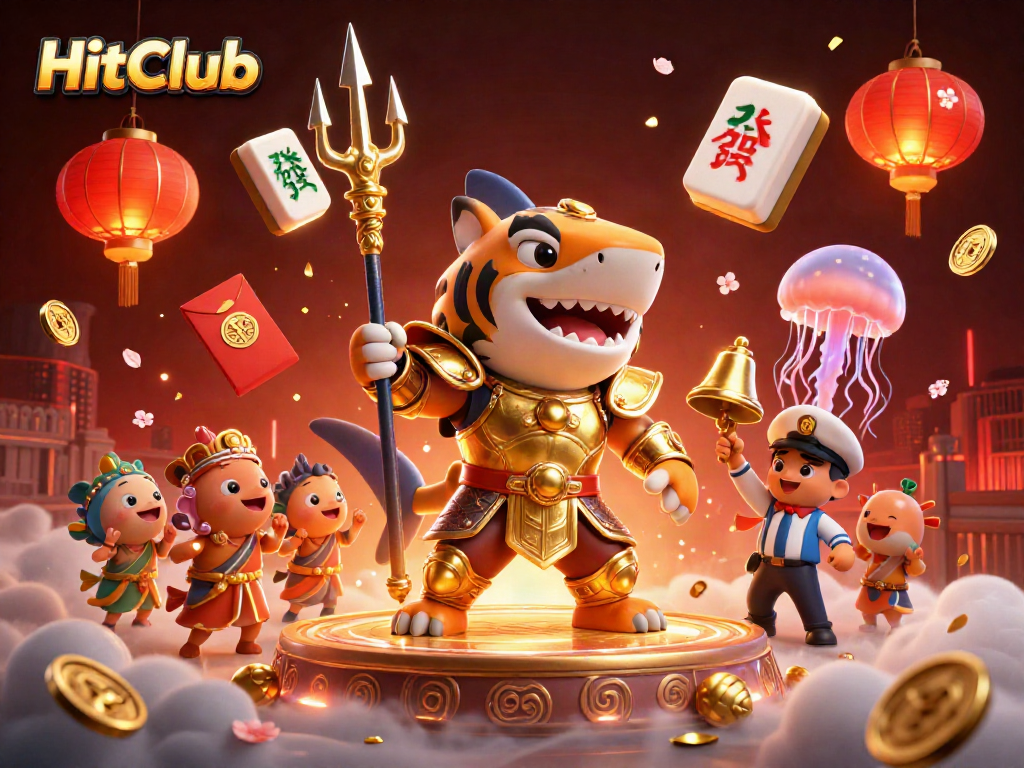 Engage with HitClub's thrilling underwater casino experience featuring dynamic characters and vibrant game elements.