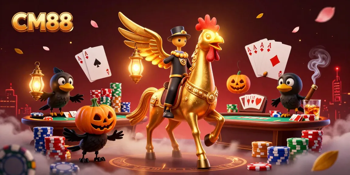 Experience thrilling gaming at CM88 casino with vibrant poker action and mystical ambiance.
