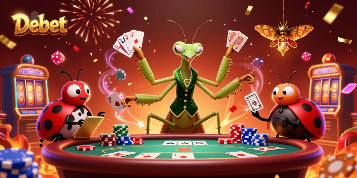 Experience exciting moments in casino games with Debet's vibrant and dynamic atmosphere.