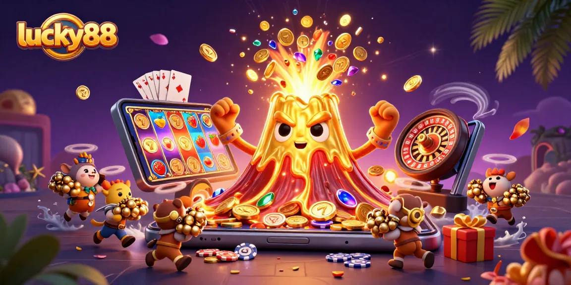 Engage with lucky88 and enjoy a thrilling experience with golden volcano gems and dynamic casino elements.