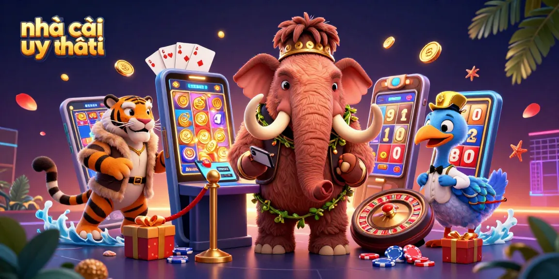 Experience top-tier gaming at nhà cái uy tín with vibrant characters and exciting casino elements.