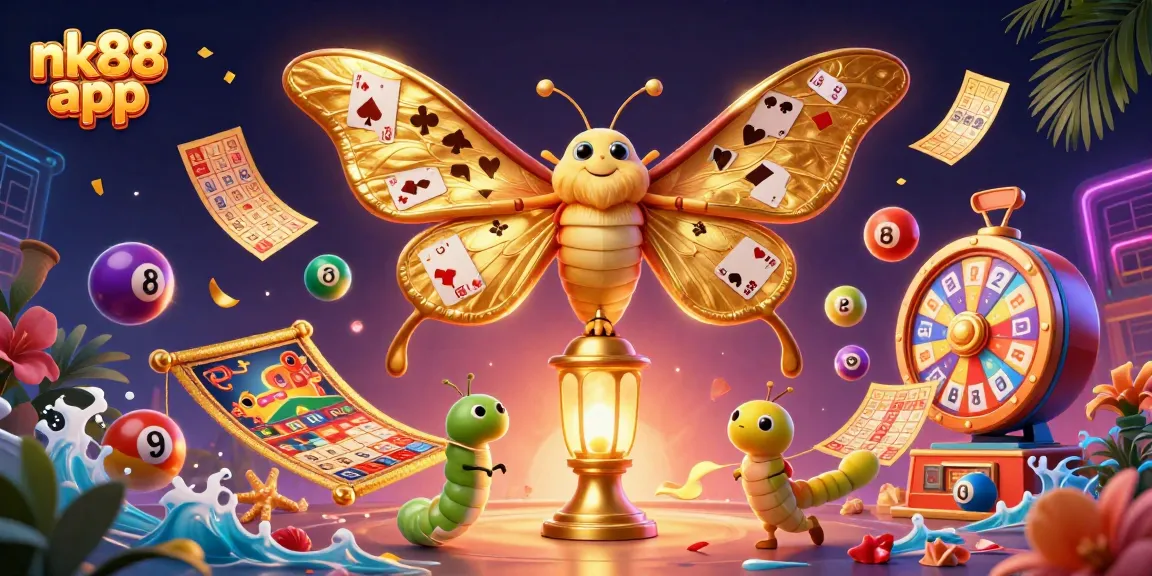 Experience thrilling gameplay with the nk88 app, featuring vibrant casino elements in a dynamic illustration.