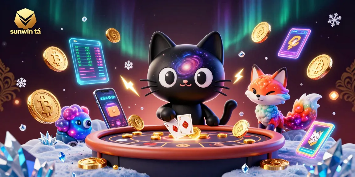 Gain winning strategies with sunwin tải in this vibrant casino-themed 3D illustration.