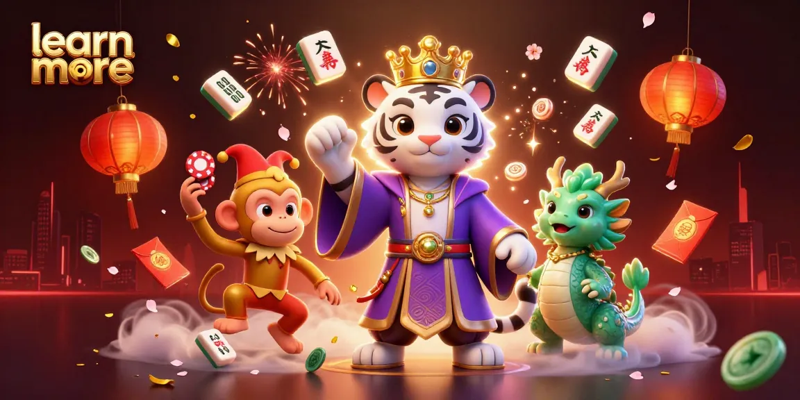 Learn more about cycling betting with a vibrant illustration of a white tiger and monkey in a dynamic casino setting.