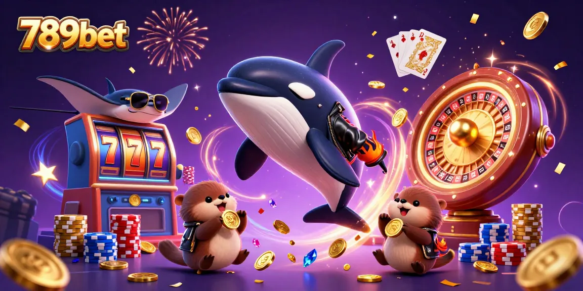 Engage in thrilling wins with 789bet's dynamic casino scene featuring lively characters and game elements.