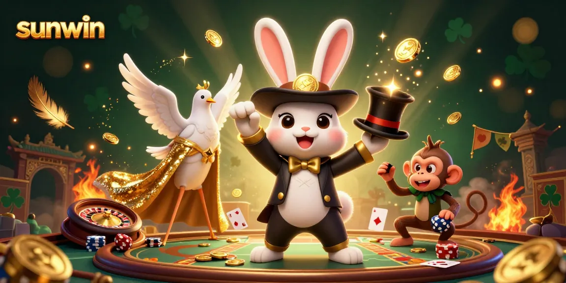 Engage in the magical world of sunwin with vibrant casino characters and enchanting elements.