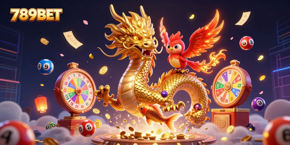 Experience the excitement of 789BET with this vibrant illustration featuring dynamic casino elements.