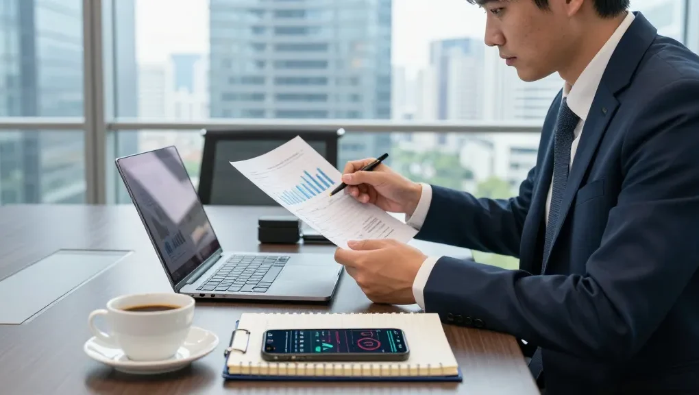 Entrepreneur reviewing capify merchant cash advance financing options in modern office