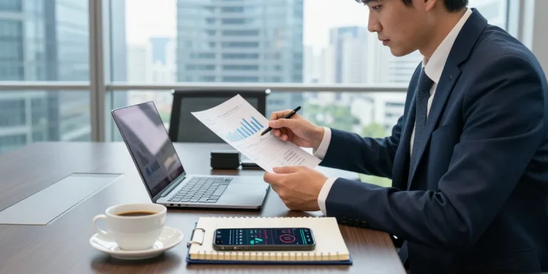 Entrepreneur reviewing capify merchant cash advance financing options in modern office